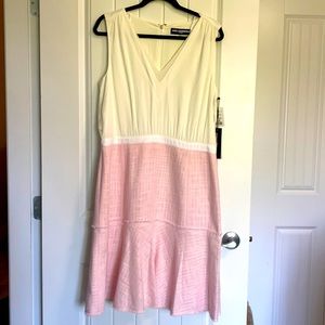 BNWT Karl Lagerfeld pink and cream dress size 14